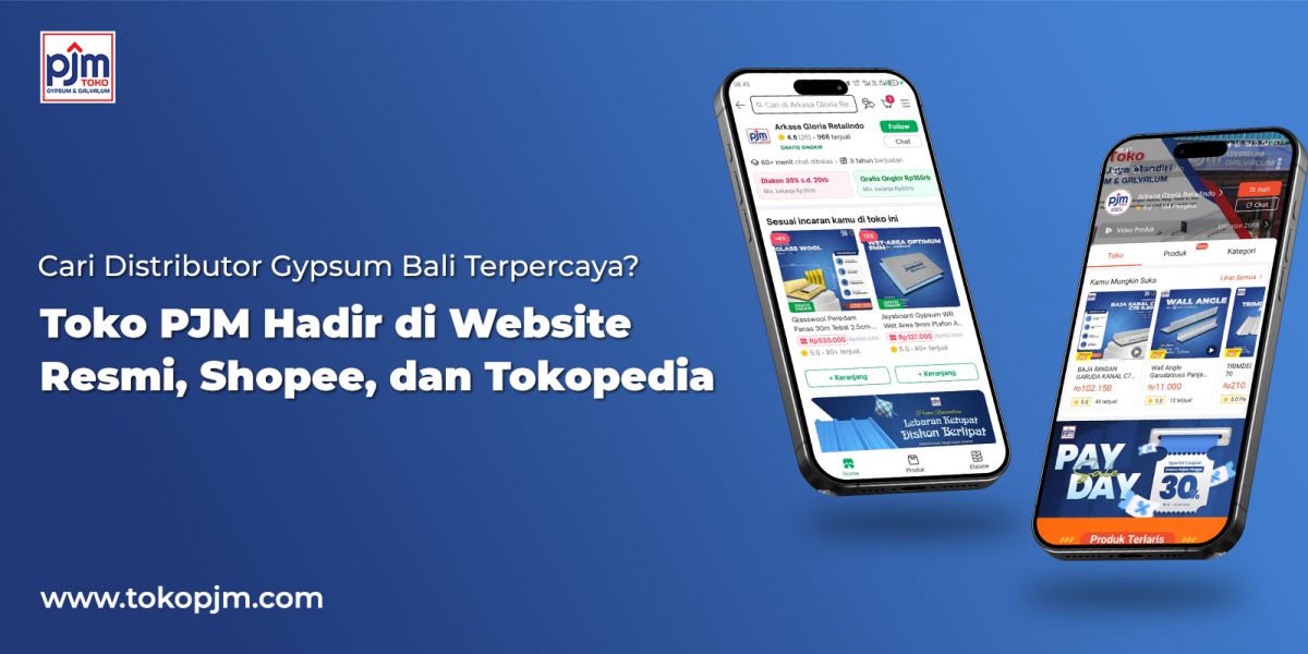 Looking for a Trusted Bali Gypsum Distributor? Toko PJM is Now Live on Our Official Website, Shopee, and Tokopedia
